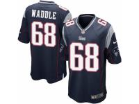 Men's Nike New England Patriots #68 LaAdrian Waddle Game Navy Blue Team Color NFL Jersey