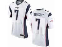 Men's Nike New England Patriots #7 Jacoby Brissett Elite White NFL Jersey