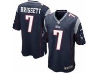 Men's Nike New England Patriots #7 Jacoby Brissett Game Navy Blue Team Color NFL Jersey