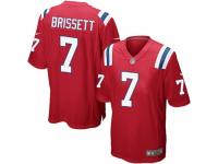 Men's Nike New England Patriots #7 Jacoby Brissett Game Red Alternate NFL Jersey