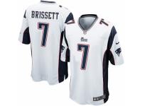 Men's Nike New England Patriots #7 Jacoby Brissett Game White NFL Jersey