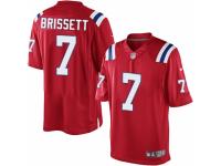 Men's Nike New England Patriots #7 Jacoby Brissett Limited Red Alternate NFL Jersey