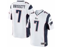 Men's Nike New England Patriots #7 Jacoby Brissett Limited White NFL Jersey