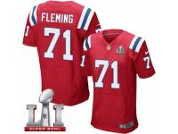 Men's Nike New England Patriots #71 Cameron Fleming Elite Red Alternate Super Bowl LI 51 NFL Jersey