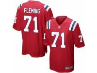 Men's Nike New England Patriots #71 Cameron Fleming Game Red Alternate NFL Jersey