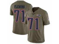 Men's Nike New England Patriots #71 Cameron Fleming Limited Olive 2017 Salute to Service NFL Jersey