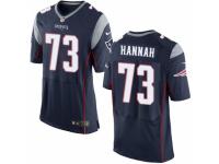 Men's Nike New England Patriots #73 John Hannah Elite Navy Blue Team Color NFL Jersey