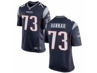 Men's Nike New England Patriots #73 John Hannah Game Navy Blue Team Color NFL Jersey