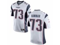 Men's Nike New England Patriots #73 John Hannah Game White NFL Jersey