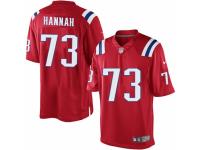 Men's Nike New England Patriots #73 John Hannah Limited Red Alternate NFL Jersey