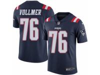 Men's Nike New England Patriots #76 Sebastian Vollmer Limited Navy Blue Rush NFL Jersey