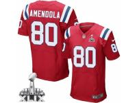 Men's Nike New England Patriots #80 Danny Amendola Elite Red Alternate Super Bowl XLIX NFL Jersey