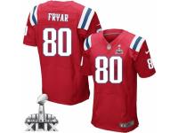 Men's Nike New England Patriots #80 Irving Fryar Elite Red Alternate Super Bowl XLIX NFL Jersey