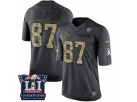 Men's Nike New England Patriots #87 Rob Gronkowski Limited Black 2016 Salute to Service Super Bowl LI Champions NFL Jersey