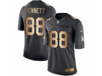 Men's Nike New England Patriots #88 Martellus Bennett Limited Black Gold Salute to Service NFL Jersey