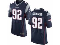 Men's Nike New England Patriots #92 Geneo Grissom Elite Navy Blue Team Color NFL Jersey