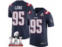 Men's Nike New England Patriots #95 Chris Long Limited Navy Blue Rush Super Bowl LI 51 NFL Jersey