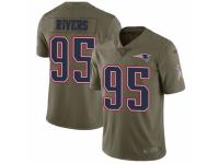 Men's Nike New England Patriots #95 Derek Rivers Limited Olive 2017 Salute to Service NFL Jersey