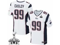 Men's Nike New England Patriots #99 Dominique Easley Elite White Super Bowl XLIX NFL Jersey