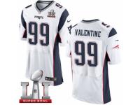 Men's Nike New England Patriots #99 Vincent Valentine Elite White Super Bowl LI 51 NFL Jersey