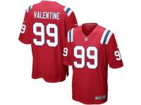 Men's Nike New England Patriots #99 Vincent Valentine Game Red Alternate NFL Jersey