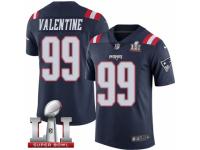 Men's Nike New England Patriots #99 Vincent Valentine Limited Navy Blue Rush Super Bowl LI 51 NFL Jersey