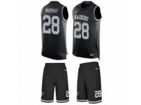 Men's Nike Oakland Raiders #28 Latavius Murray Black Tank Top Suit NFL Jersey