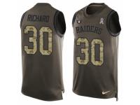 Men's Nike Oakland Raiders #30 Jalen Richard Green Salute to Service Tank Top NFL Jersey