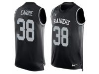 Men's Nike Oakland Raiders #38 T.J. Carrie Black Player Name & Number Tank Top NFL Jersey