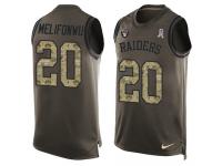 Men's Obi Melifonwu #20 Nike Green Jersey - NFL Oakland Raiders Salute to Service Tank Top