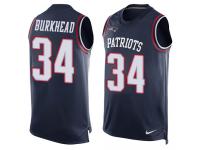 Men's Rex Burkhead #34 Nike Navy Blue Jersey - NFL New England Patriots Player Name & Number Tank Top