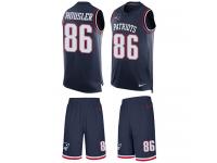 Men's Rob Housler #86 Nike Navy Blue Jersey - NFL New England Patriots Tank Top Suit