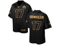 Men's Super Bowl 50 Denver Broncos #17 Brock Osweiler Black Limited Jersey