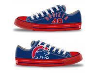 MLB Men/Women Chicago Cubs #49 Jake Arrieta Royal Blue Hand Painted Unisex Low-Top Canvas Shoes