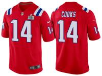 NEW ENGLAND PATRIOTS #14 BRANDIN COOKS RED SUPER BOWL LII BOUND GAME JERSEY