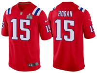 NEW ENGLAND PATRIOTS #15 CHRIS HOGAN RED SUPER BOWL LII BOUND GAME JERSEY