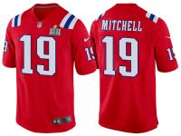 NEW ENGLAND PATRIOTS #19 MALCOLM MITCHELL RED SUPER BOWL LII BOUND GAME JERSEY