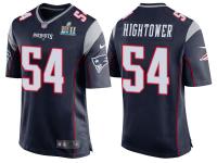 NEW ENGLAND PATRIOTS #54 DONT'A HIGHTOWER NAVY SUPER BOWL LII BOUND GAME JERSEY