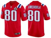 NEW ENGLAND PATRIOTS #80 DANNY AMENDOLA RED SUPER BOWL LII BOUND GAME JERSEY