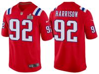 NEW ENGLAND PATRIOTS #92 JAMES HARRISON RED SUPER BOWL LII BOUND GAME JERSEY