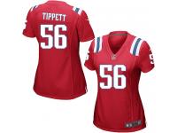 New England Patriots Andre Tippett Women's Alternate Jersey - Red Nike NFL #56 Game