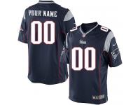 New England Patriots Customized Men's Home Jersey - Navy Blue Nike NFL Limited