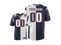 New England Patriots Customized Men's Jersey - Team/Road Two Tone Nike NFL Elite