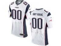 New England Patriots Customized Men's Road Jersey - White Nike NFL Elite