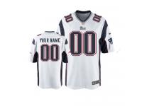 New England Patriots Customized Men's Road Jersey - White Nike NFL Limited