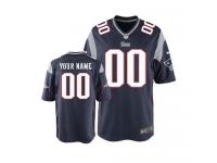 New England Patriots Customized Youth Home Jersey - Navy Blue Nike NFL Limited