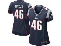 New England Patriots James Develin Women's Home Jersey - Navy Blue Nike NFL #46 Game