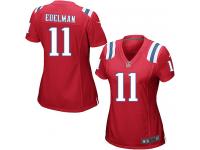 New England Patriots Julian Edelman Women's Alternate Jersey - Red Nike NFL #11 Game