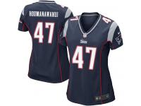 New England Patriots Michael Hoomanawanui Women's Home Jersey - Navy Blue Nike NFL #47 Game