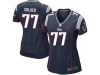 New England Patriots Nate Solder Women's Home Jersey - Navy Blue Nike NFL #77 Game